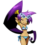 Shantae's alternate swimsuit talk sprite