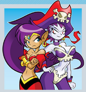 Early art of Shantae and Risky