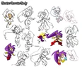 Shantae character concept arts.