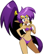 Shantae happy talk sprite in her Beach outfit