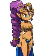 Shantae talking in the royal princess outfit
