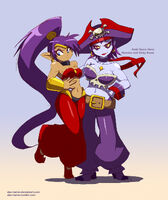 Shantae and Risky by dan-heron