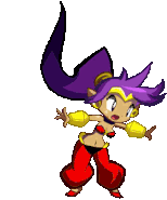 Shantae landing after falling