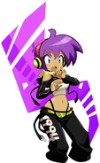 Shantae shocked talk sprite in her High Voltage outfit