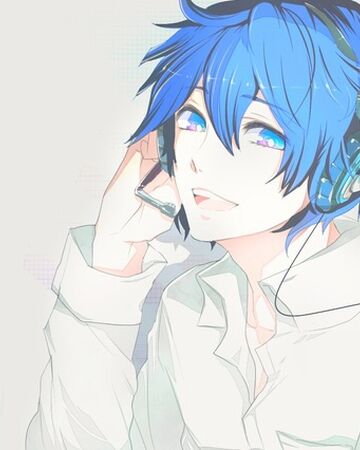 photo Cute Anime Boy Blue Hair Blue Eyes azazel seraph shape shifter society