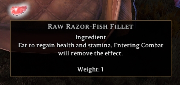 Raw Razor-Fish Fillet