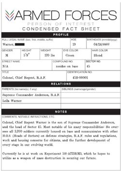 Condensed Fact Sheet - Aaron Warner