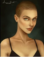 Juliette after she shaves her head