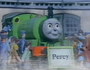 Percy being on a display, with a crowd.