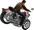 Ryo riding Naoyuki's motorcycle (back)