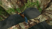 Ryo falling to his death in the Rocky Area in Guilin.