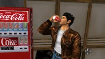 Real Coca Cola machines seen in the Japanese version and What's Shenmue?.