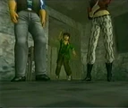 Beta screenshot of an unused scene with Shiren, Wong (middle), and Yuan (right).