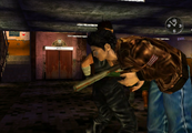 Jin Niu hitting Ryo in the stomach with a metal pipe as he is trying to escape Yuan.