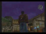 Ryo outside Shenhua's House at night.