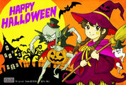 Halloween Shenhua and Chai original artwork by Kenji Miyawaki