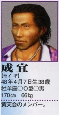 Yi's profile in the Shenmue II Perfect Guidebook.