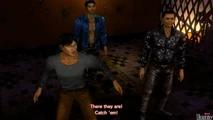 Shao seen standing at back, in blue shirt.
