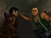 Charlie trying to attack Ryo when they first meet.