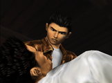 Iwao dying in Ryo's arms after he tells him his final words.