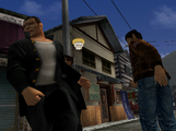 Ryo bumping into Enoki.