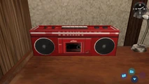 Red Cassette Player in Ryo's room.
