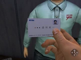 Yuji giving Ryo Mr. Yukawa's business card in What's Shenmue?.