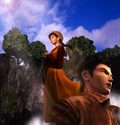 Ryo and Shenhua in a forest.