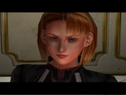 Eileen about to fight Ryo at Pine Game Arcade.