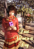 Nozomi holding a gift.