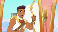 Bow holds up his bow
