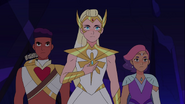 Adora tells a hologram to tell them where the Heart of Etheria is