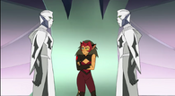 Catra is stopped and questioned by two of Horde Prime’s clones