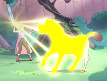 Adora transforms horsie into Swift Wind