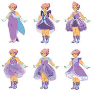 Princess Prom outfit designs, courtesy of Elizabeth Kresin's portfolio