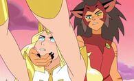 She-Ra being attacked by Catra