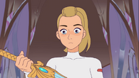 Adora looking at the sword