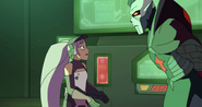 Entrapta explains her plan to Hordak