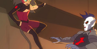 Hordak fighting with Catra