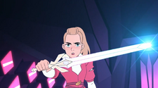 Adora holding the new Sword of Protection