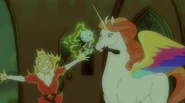 Adora gets electrocuted by Swift Wind’s “stun baton doll”