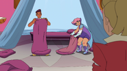 Bow and Glimmer in Adora's bedroom for a sleepover in Flowers for She-Ra