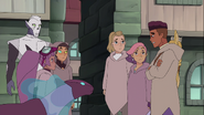 The best friend squad and Entrapta in disguises, alongside Wrong Hordak and Melog