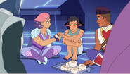 Everyone having dinner with Catra