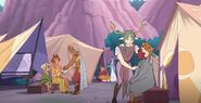 People reside in the rebel camp, safely hidden