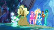 The princess allience power helps Perfuma to grow the forest back