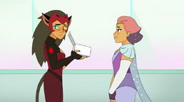 Catra gives Glimmer cake