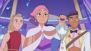 Adora, Glimmer, and Bow enter the Chamber of Queens