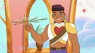 Bow spins the goo arrow around