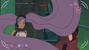 Entrapta uses her hair to move the camera